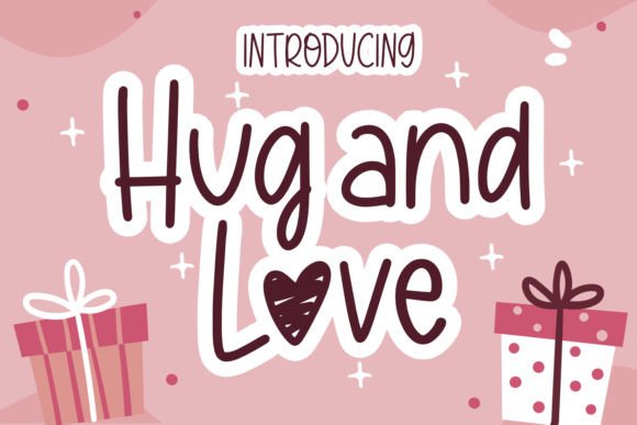 Hug and Love Font: A Handwritten Embrace for Romantic Design